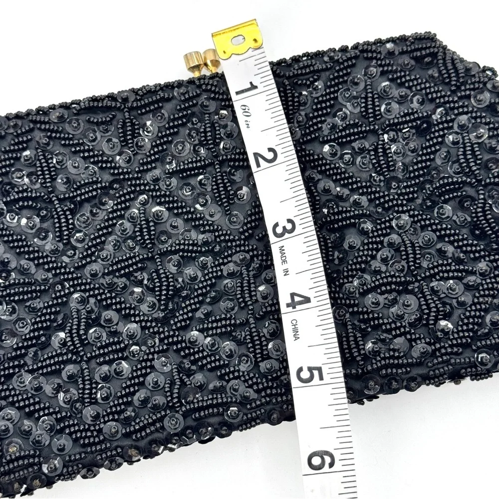 Vintage 50’s Beaded/Sequin Evening Bag/Cocktail Clutch - Picture 8 of 10